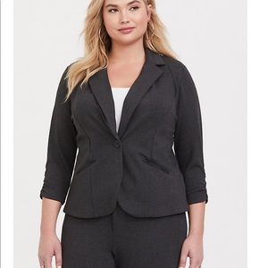 Torrid Dark Grey Stretch Blazer